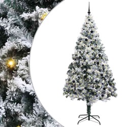 Sapin de Noël artificiel Blanc 240 cm PVC, Acier et Plastique 542209542209
