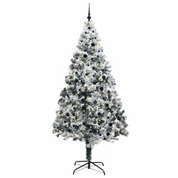 Sapin de Noël artificiel Blanc 240 cm PVC, Acier et Plastique 542209542209