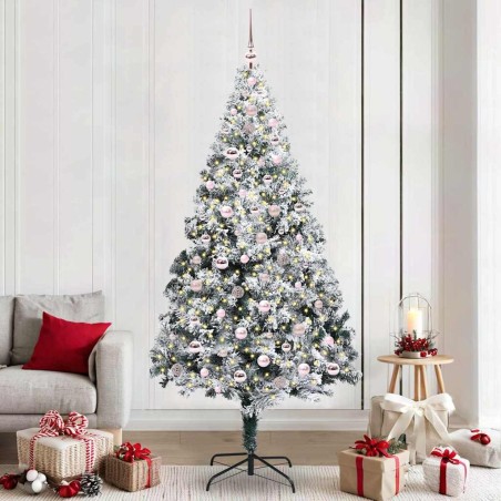 Sapin de Noël artificiel Blanc 240 cm PVC, Acier et Plastique 542210542210