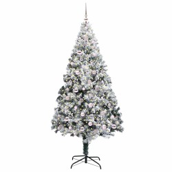Sapin de Noël artificiel Blanc 240 cm PVC, Acier et Plastique 542210542210