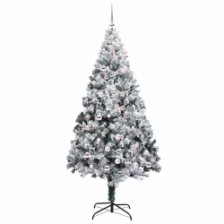 Sapin de Noël artificiel Blanc 240 cm PVC, Acier et Plastique 542210542210