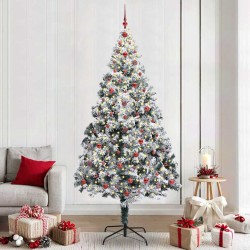 Sapin de Noël artificiel Blanc 240 cm PVC, Acier et Plastique 542211542211