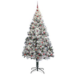 Sapin de Noël artificiel Blanc 240 cm PVC, Acier et Plastique 542211542211