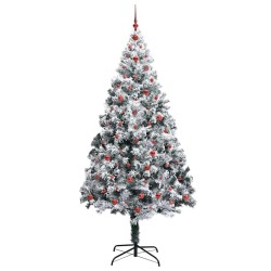 Sapin de Noël artificiel Blanc 240 cm PVC, Acier et Plastique 542211542211