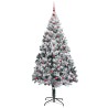 Sapin de Noël artificiel Blanc 240 cm PVC, Acier et Plastique 542211542211