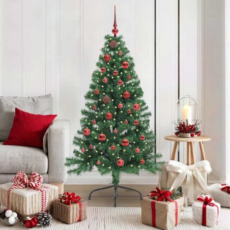 Sapin de Noël artificiel pré-éclairé Vert 150 cm PVC 542213542213