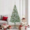 Sapin de Noël artificiel avec 300 LED Vert 180 cm PVC et Acier 542214542214