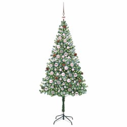 Sapin de Noël artificiel avec 300 LED Vert 180 cm PVC et Acier 542214542214