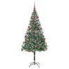 Sapin de Noël artificiel avec 300 LED Vert 180 cm PVC et Acier 542215542215
