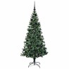 Sapin de Noël artificiel pré-éclairé Vert 180 cm PVC et métal 542216542216