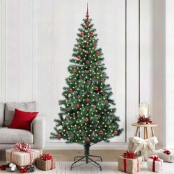 Sapin de Noël artificiel pré-éclairé Vert 240 cm PVC et métal 542217542217