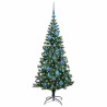 Sapin de Noël artificiel pré-éclairé Vert 150 cm PVC et métal 542226542226