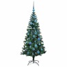 Sapin de Noël artificiel pré-éclairé Vert 150 cm PVC et métal 542226542226