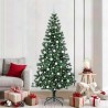 Sapin de Noël artificiel pré-éclairé Vert 210 cm PVC et métal 542231542231