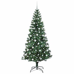 Sapin de Noël artificiel pré-éclairé Vert 210 cm PVC et métal 542231542231