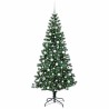 Sapin de Noël artificiel pré-éclairé Vert 210 cm PVC et métal 542231542231