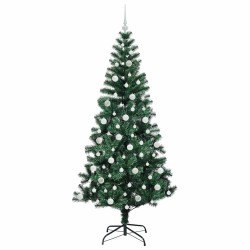 Sapin de Noël artificiel pré-éclairé Vert 210 cm PVC et métal 542231542231