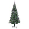 Sapin de Noël artificiel pré-éclairé Vert 210 cm PVC et métal 542232542232
