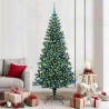Sapin de Noël artificiel pré-éclairé Vert 210 cm PVC et métal 542233542233
