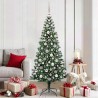 Sapin de Noël artificiel pré-éclairé Vert 180 cm PVC et métal 542236542236
