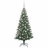 Sapin de Noël artificiel pré-éclairé Vert 180 cm PVC et métal 542236542236