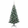 Sapin de Noël artificiel pré-éclairé Vert 180 cm PVC et métal 542236542236