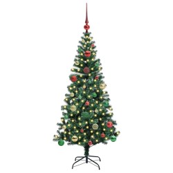 Sapin de Noël artificiel pré-éclairé Vert 150 cm PVC et métal 542237542237