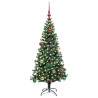 Sapin de Noël artificiel pré-éclairé Vert 150 cm PVC et métal 542237542237