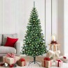 Sapin de Noël artificiel pré-éclairé Vert 180 cm PVC et métal 542238542238