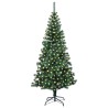 Sapin de Noël artificiel pré-éclairé Vert 180 cm PVC et métal 542238542238