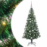 Sapin de Noël artificiel pré-éclairé Vert 180 cm PVC et métal 542239542239