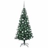 Sapin de Noël artificiel pré-éclairé Vert 180 cm PVC et métal 542239542239