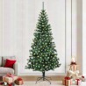 Sapin de Noël artificiel pré-éclairé Vert 240 cm PVC et métal 542240542240