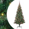 Sapin de Noël artificiel pré-éclairé Vert 180 cm PVC et métal 542241542241