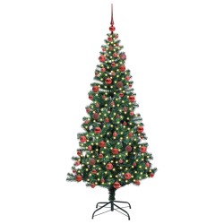Sapin de Noël artificiel pré-éclairé Vert 180 cm PVC et métal 542241542241