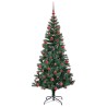 Sapin de Noël artificiel pré-éclairé Vert 180 cm PVC et métal 542241542241