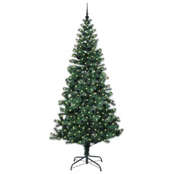 Sapin de Noël artificiel pré-éclairé Vert 240 cm PVC et métal 542243542243