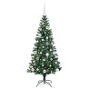 Sapin de Noël artificiel pré-éclairé Vert 150 cm PVC et métal 542244542244