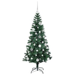 Sapin de Noël artificiel pré-éclairé Vert 150 cm PVC et métal 542244542244