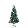 Sapin de Noël artificiel pré-éclairé Vert 150 cm PVC et métal 542244542244