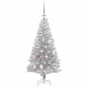 Sapin de Noël avec 150 LED avec support Argent 120 cm PET 542245542245