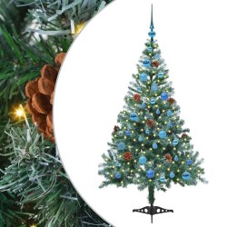 Sapin de Noël artificiel avec 150 LED Vert 150 cm PVC et Acier 542246542246
