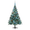 Sapin de Noël artificiel avec 150 LED Vert 150 cm PVC et Acier 542246542246
