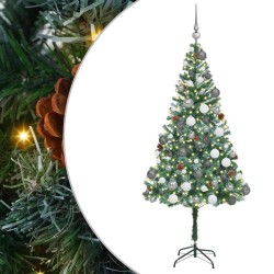 Sapin de Noël artificiel avec 300 LED Vert 180 cm PVC et Acier 542247542247