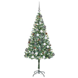 Sapin de Noël artificiel avec 300 LED Vert 180 cm PVC et Acier 542247542247