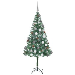 Sapin de Noël artificiel avec 300 LED Vert 180 cm PVC et Acier 542247542247