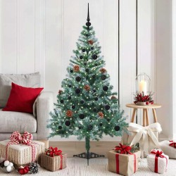 Sapin de Noël artificiel avec 150 LED Vert 150 cm PVC et Acier 542248542248