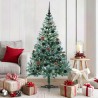 Sapin de Noël artificiel avec 150 LED Vert 150 cm PVC et Acier 542248542248
