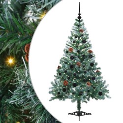 Sapin de Noël artificiel avec 150 LED Vert 150 cm PVC et Acier 542248542248