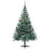 Sapin de Noël artificiel avec 150 LED Vert 150 cm PVC et Acier 542248542248